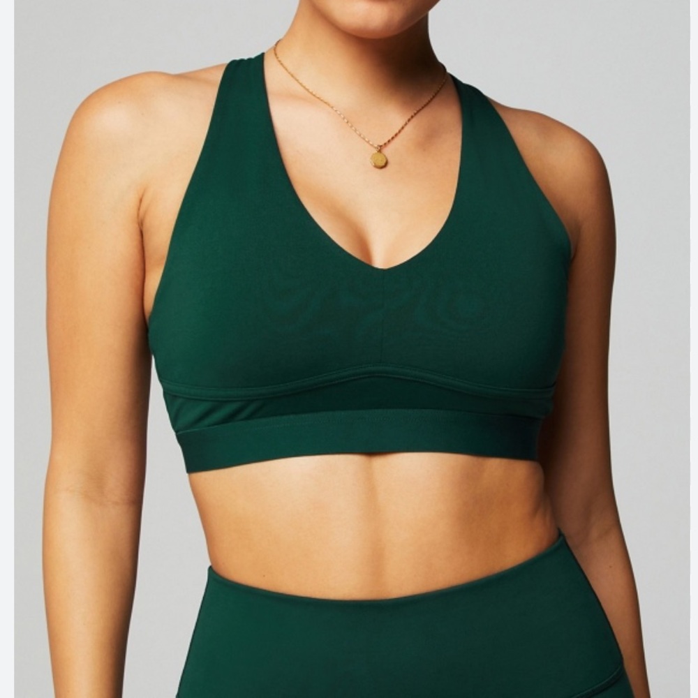 Fabletics Emerald Green Low Impact Sports Bra